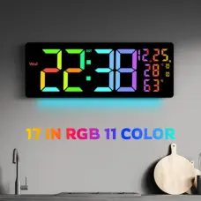 17" Big Size RGB 11 Color Display Wall Clock