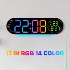 17in Size RGB (14 color ) Digital LED Wall Clock