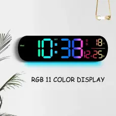 14″ RGB Color Changing (11 Color Mode) LED Digital Clock Remote