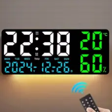 14″ Digital LED Wall Clock with Night light