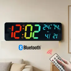 14″ Bluetooth Time RGB Digital LED Wall Clock