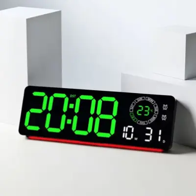 16″ Digital LED Clock GREEN With Night Light