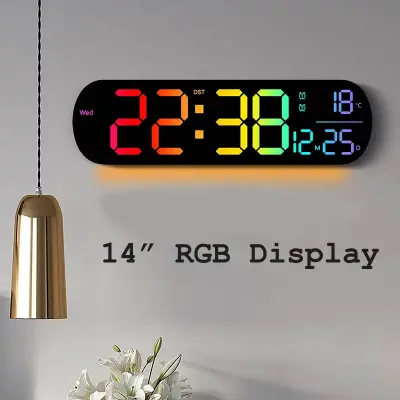 14″ RGB Color Changing (11 Color Mode) LED Digital Clock