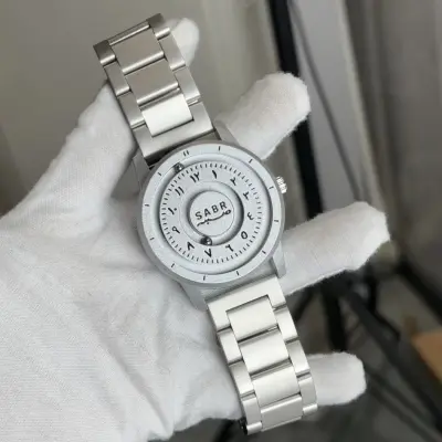 SABR Magnetic Watch Fashion Creative Stainless Steel Silver Color