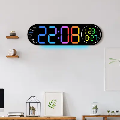 17 Inch RGB (14 color mood) Display LED Wall Clock secondary