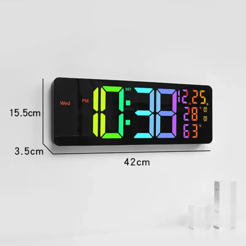 17" Big Size RGB 11 Color Display Wall Clock