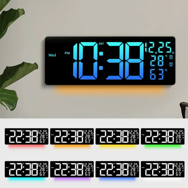 17" Big Size RGB 11 Color Display Wall Clock