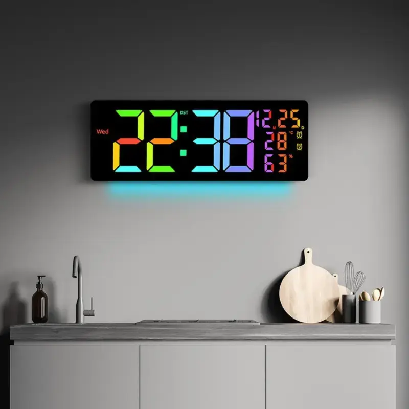 17" Big Size RGB 11 Color Display Wall Clock