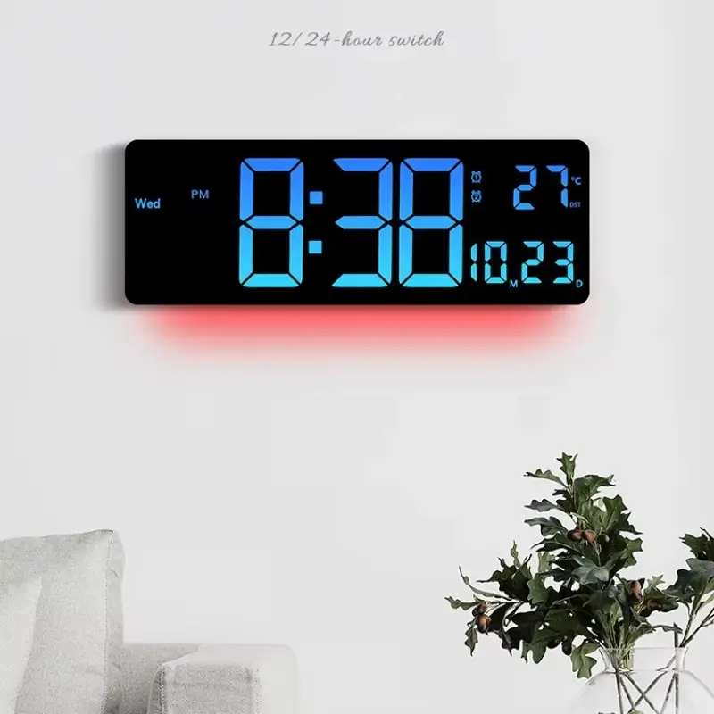 16″ RGB Color Changing (11 Color Mode) LED Digital Clock