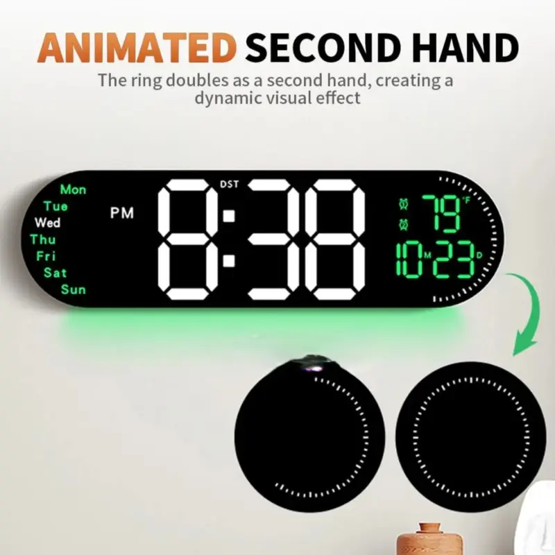 17" Size RGB (14 color ) Digital LED Wall Clock