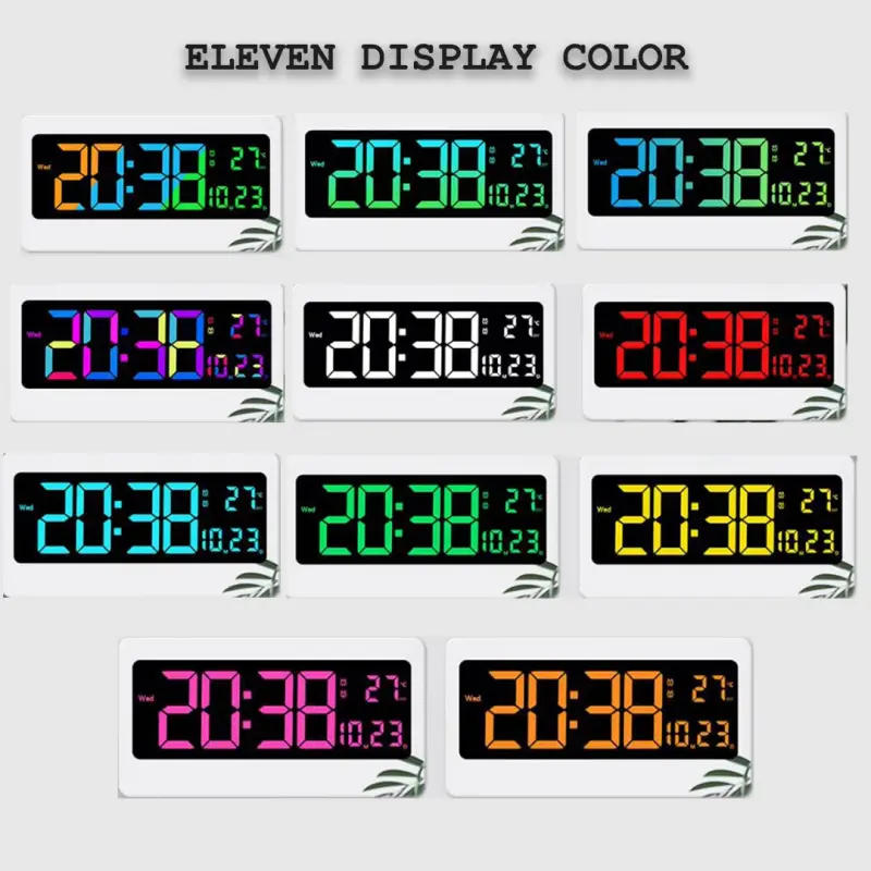 16″ RGB Color Changing (11 Color Mode) LED Digital Clock