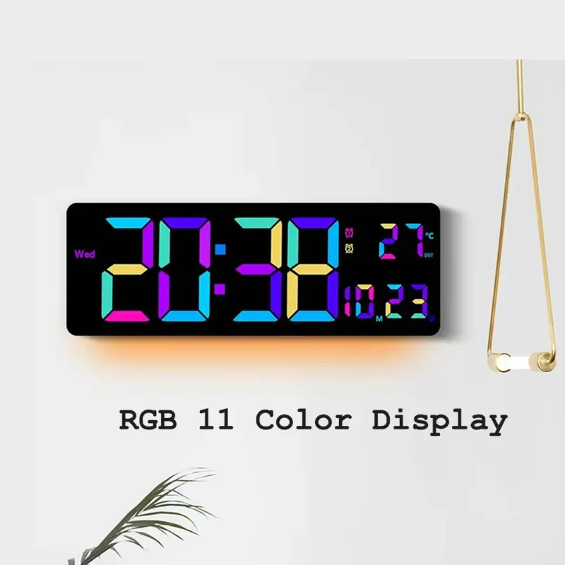 16″ RGB Color Changing (11 Color Mode) LED Digital Clock