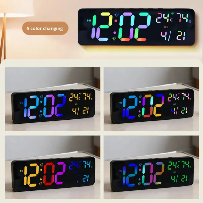 14″ Bluetooth Time RGB Digital LED Wall Clock
