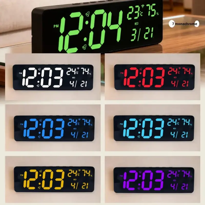 14″ Bluetooth Time RGB Digital LED Wall Clock