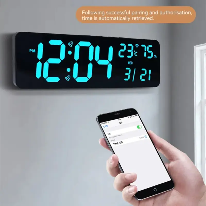 14″ Bluetooth Time RGB Digital LED Wall Clock