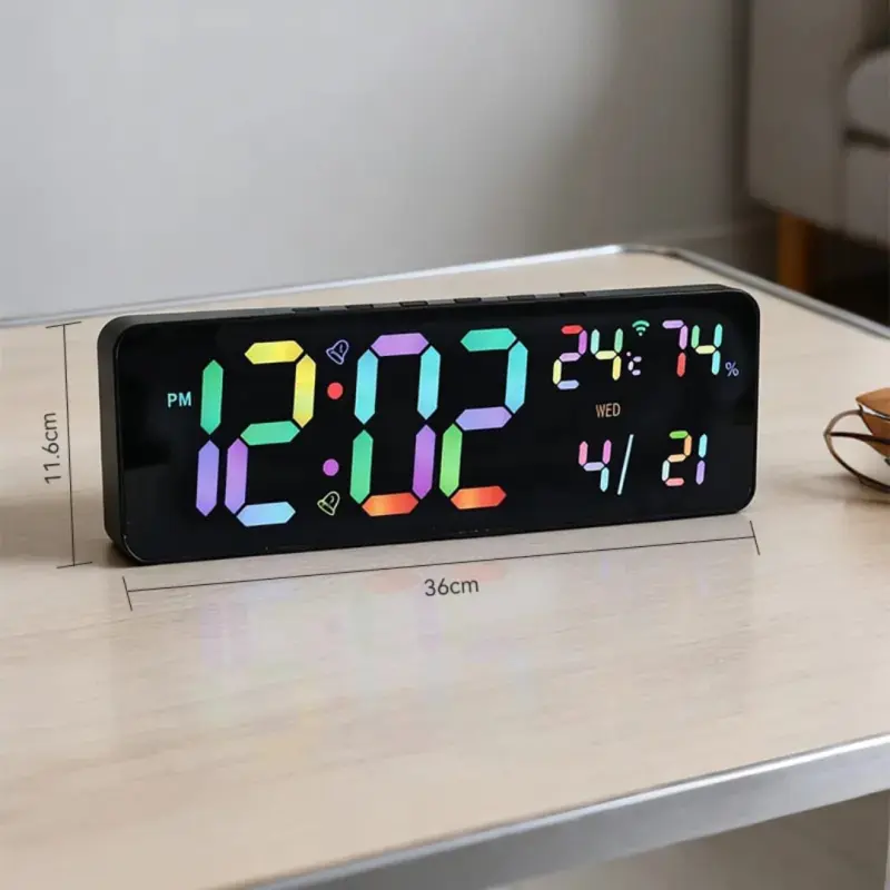 14″ Bluetooth Time RGB Digital LED Wall Clock